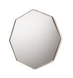 Champagne Slim Rim Iron Octagon Mirror