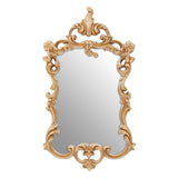 Stunning, intricate, classic pale gilt ornate wall mirror .  In a pale gold finish, perfect vintage look with pierced frame and added flourishes.  In a period home, this mirror would be a classic overmantle.