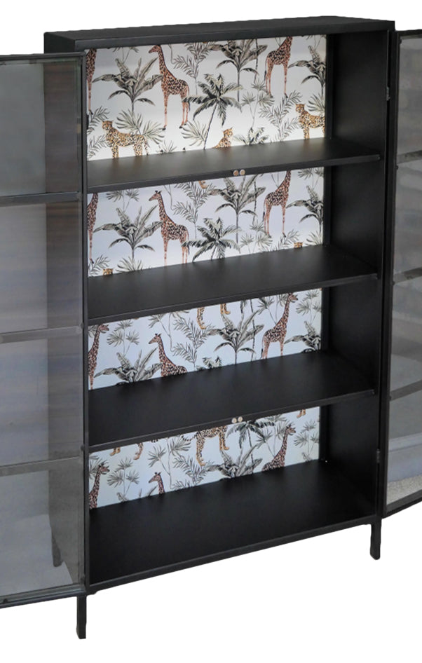 Industrial Metal Cabinet with 4 Shelves 132 cm