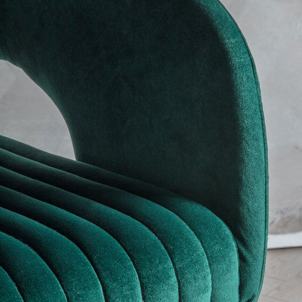 Green Velvet Swivel Chair