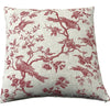 Red Bird Toile Feather Filled Cushion 20