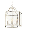 Extra large 6 light nickel lantern, stunning hall light setting the mood for the rest of a beautiful home.