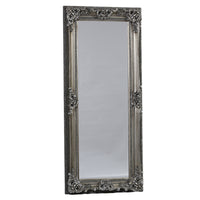 Tall Ornate Gunmetal Silver Mirror 195 cm x 85 cm