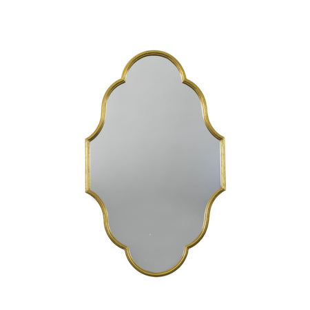 Long Narrow Gilt Oval Mirror 97cm