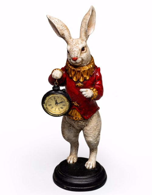 White Rabbit Standing Clock Figure