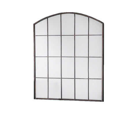Silver Framed Window Mirror 80 cm