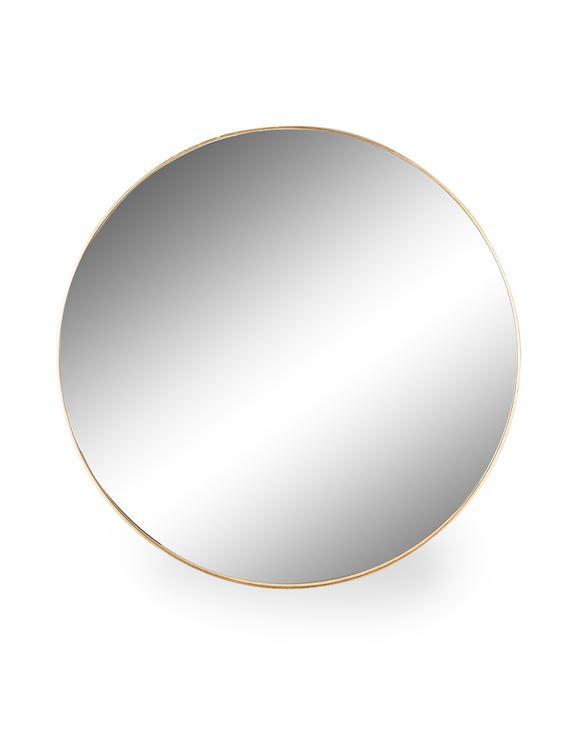 An exceptional size and a very popular mirror.  A gold gilt, super slim sleek mirror to give a contemporary feel to any wall space on a neutral background.