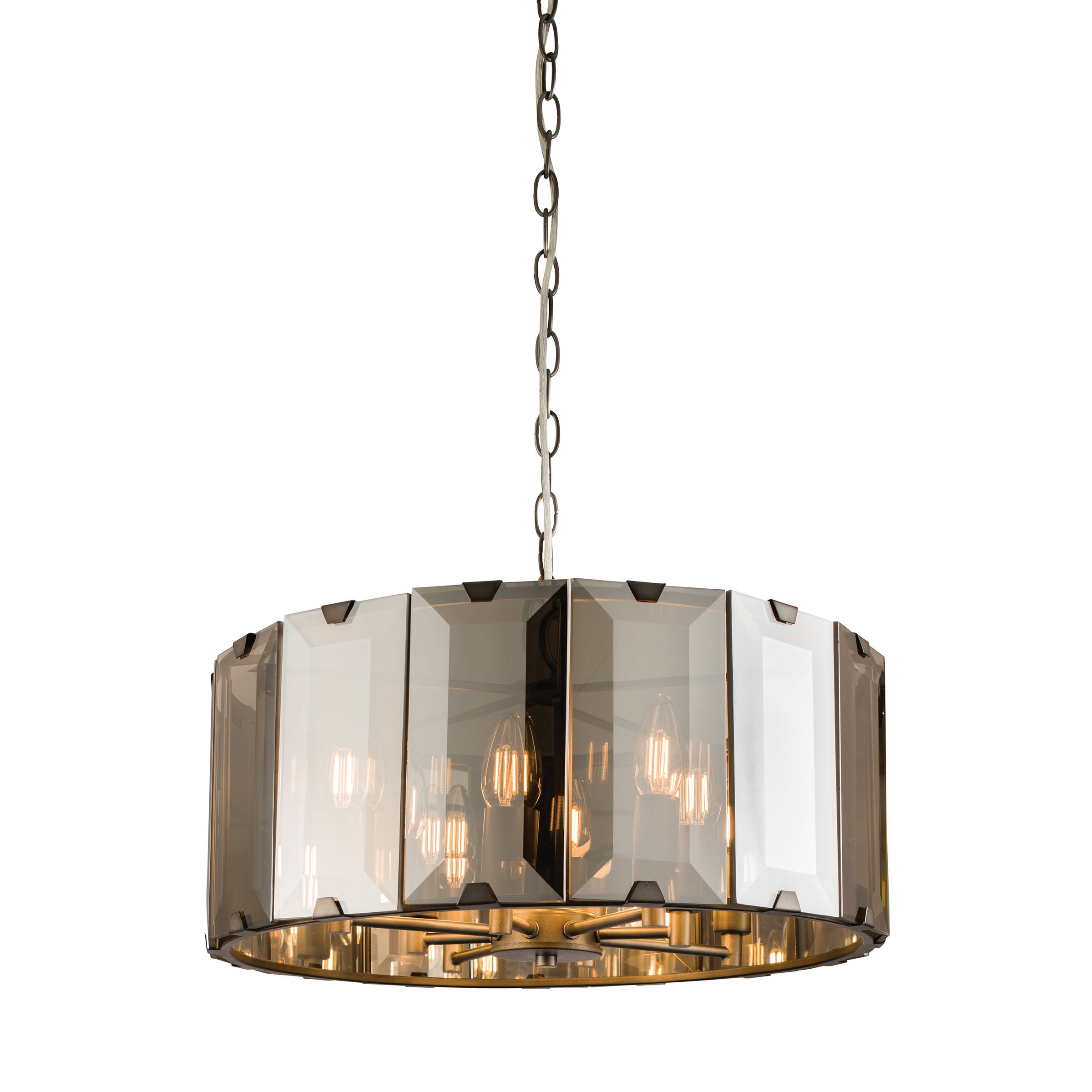 Round smoked glass ceiling pendant, the smoked glass, a dramatic polished pendant perfect over dining table.
