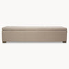 Westcliff Beige Long Ottoman, King Size, Oak & Birch Wood Ottoman, Storage Stool.