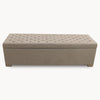 Westcliff Soft Grey Long Ottoman, King Size, Oak & Birch Wood Ottoman, Storage Stool.