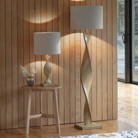 Pale Wooden Floor Lamp 158 cm