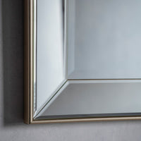 Bevelled glass edge on Venetian mirror
