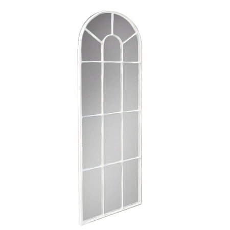 Black Arched Window Mirror 91 cm
