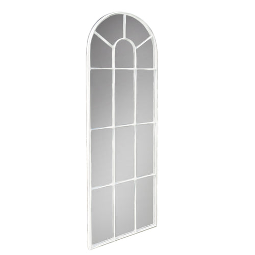  Tall White Arched Window Mirror.